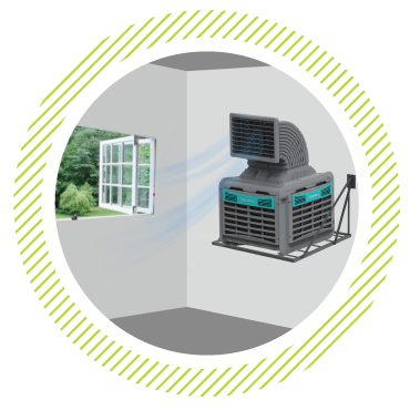 air cooler with ventilation system