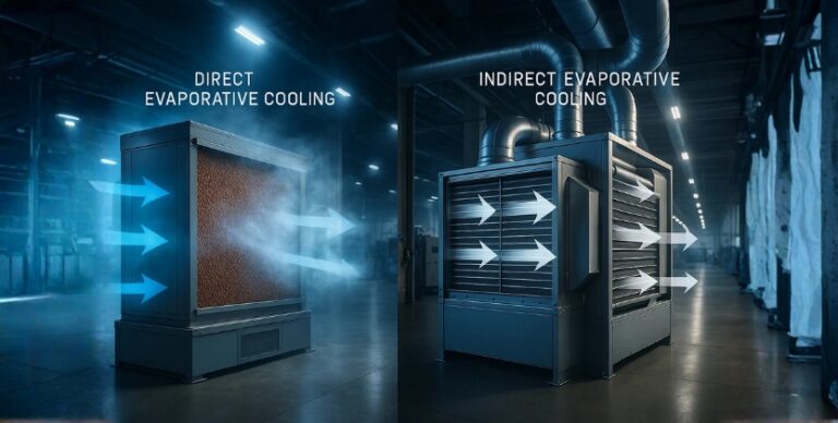 Direct vs Indirect Evaporative Cooling System for Large Spaces
