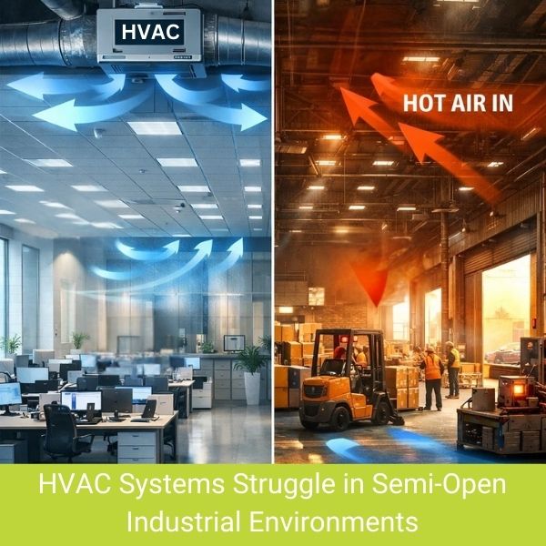 HVAC Systems Struggle in Semi-Open Industrial Environment