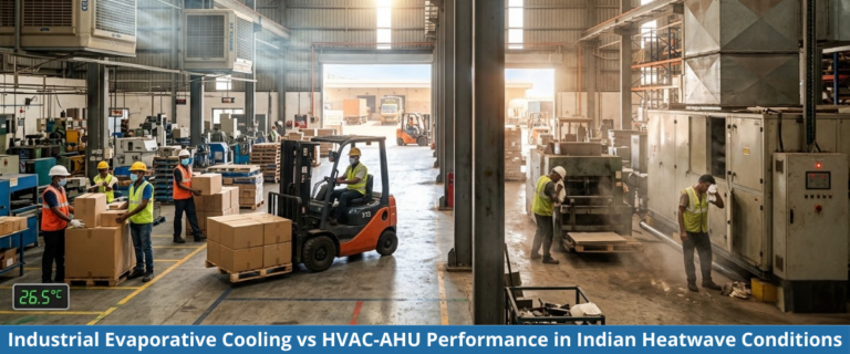 Industrial Evaporative Cooling vs HVAC-AHU Performance in Indian Heatwave Condition