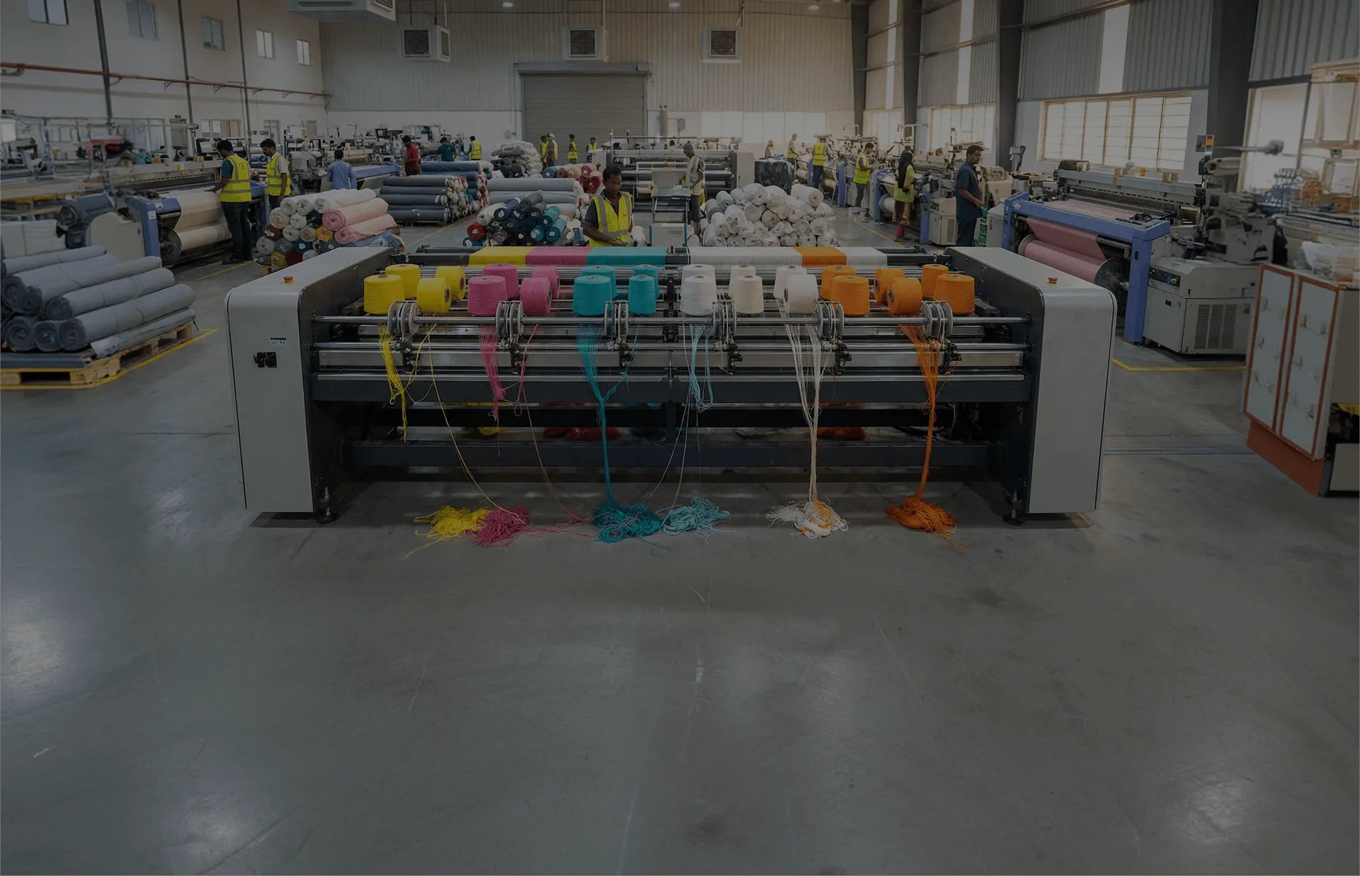 Textile plant with cooling units