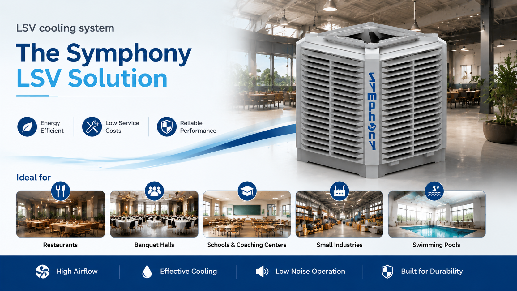 Symphony LSV Solution Commercial Cooling Systems Built for Open and Large Spaces