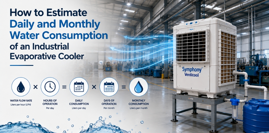 How to Estimate Daily and Monthly Water Consumption of an Industrial Evaporative Cooler