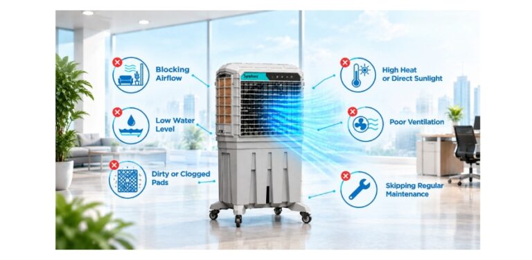 Common Office Cooling Mistakes That Reduce Air Cooler Performance