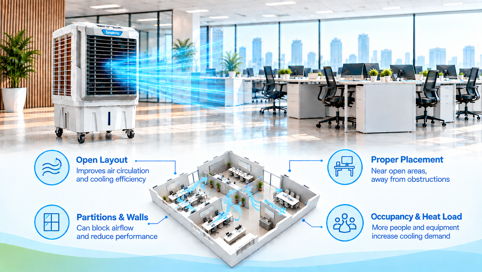 How Does Office Layout Affect the Performance of an Air Cooler for Office Use