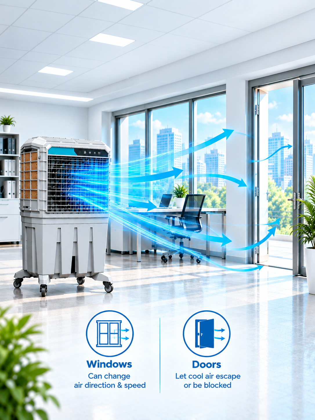 Ignoring How Doors and Windows Shape Office Cooling Airflow